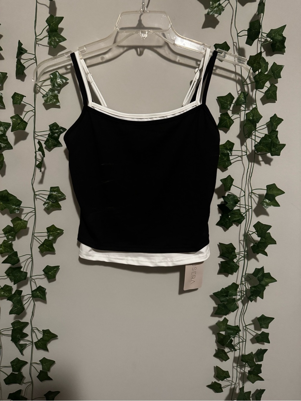 NWT Musera Black and White Layer Tank